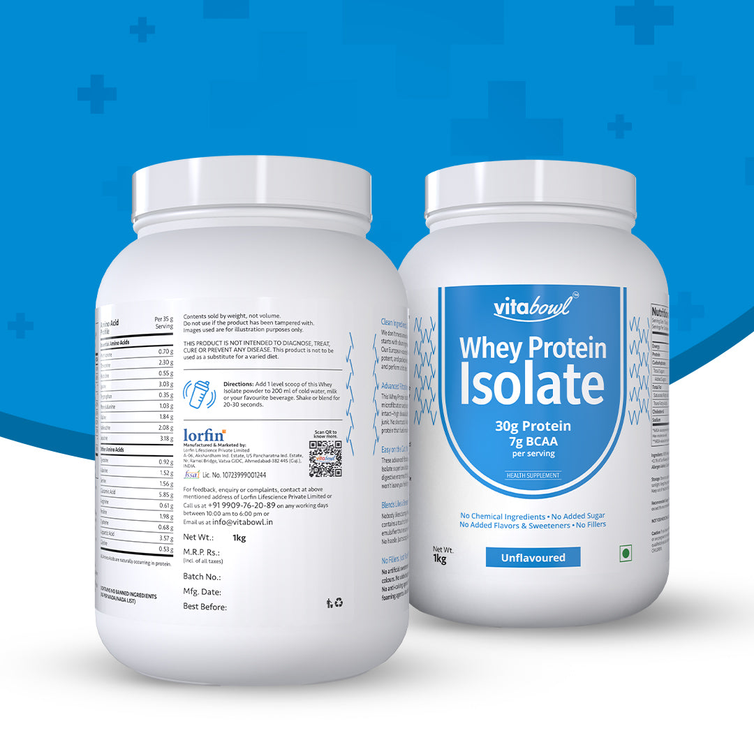 Raw Whey Protein Isolate 100% Pure, Unsweetened & Unflavoured