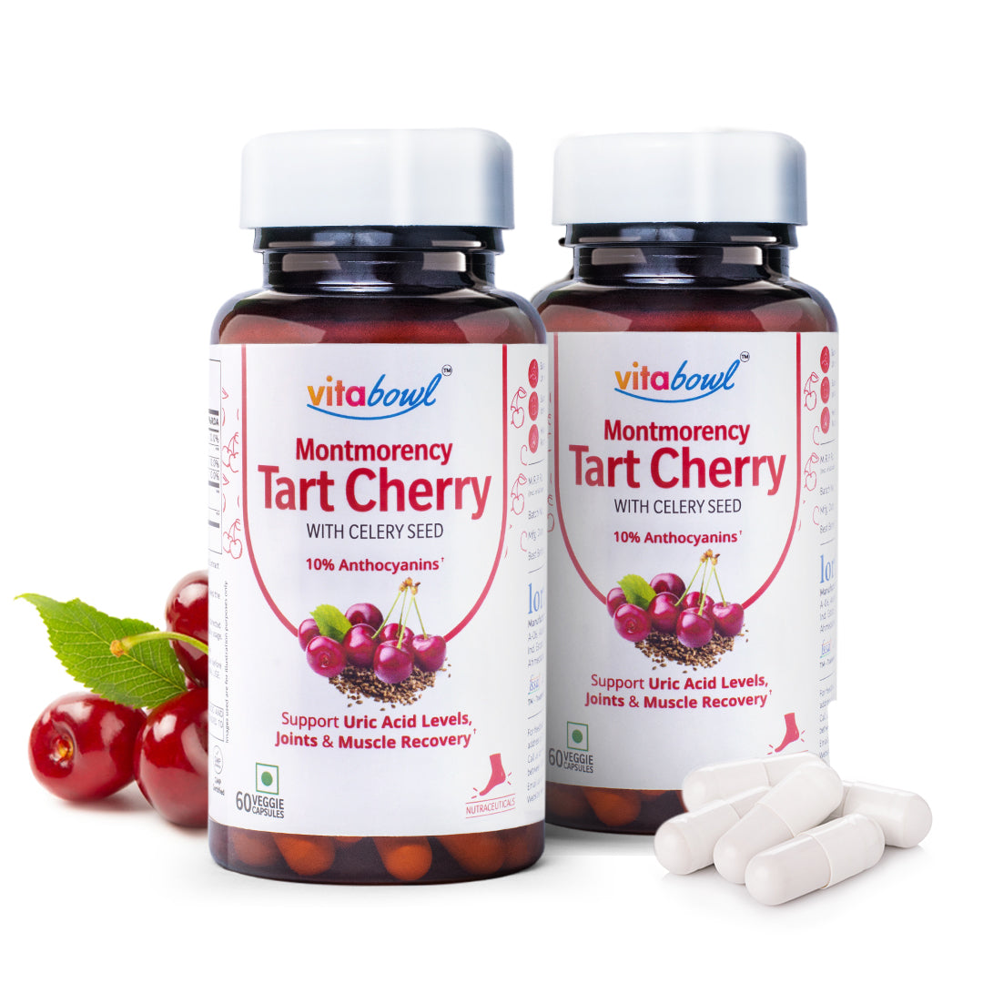 Montmorency Tart Cherry with Celery Seed | Supports Bone & Joints, Healthy & Natural Sleep Cycles & Supports Healthy Uric Acid Levels | Grown in Michigan, USA - 60 Veg Capsules